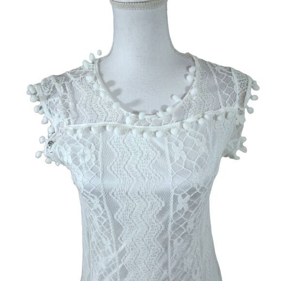 WHITE LACE TUNIC/DRESS SZ.S EUC - Picture 2 of 5